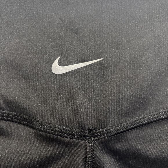 Nike One Swoosh Dri-Fit 7/8 Mid Rise Leggings Women's Medium Activewear Black - Picture 8 of 13